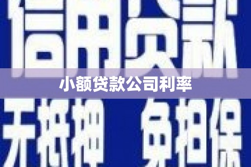 科尔沁左翼后旗小额贷款公司利率