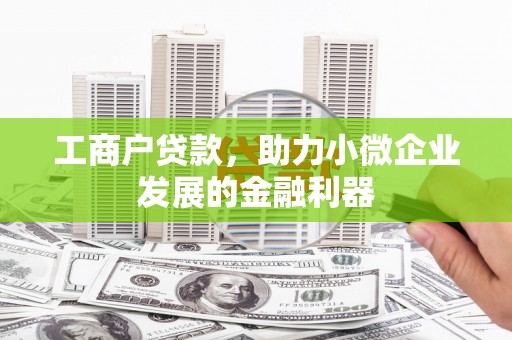 科尔沁左翼后旗工商户贷款，助力小微企业发展的金融利器
