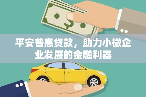 科尔沁左翼后旗平安普惠贷款，助力小微企业发展的金融利器