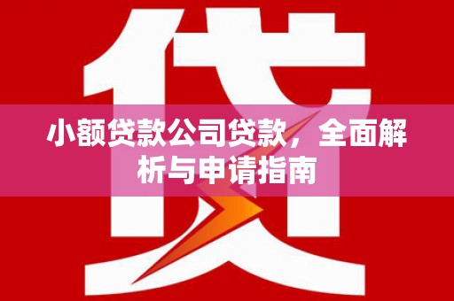 科尔沁左翼后旗小额贷款公司贷款，全面解析与申请指南