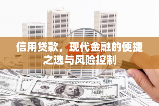 科尔沁左翼后旗信用贷款，现代金融的便捷之选与风险控制