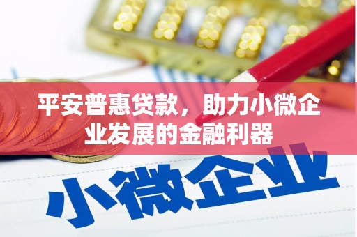 科尔沁左翼后旗平安普惠贷款，助力小微企业发展的金融利器