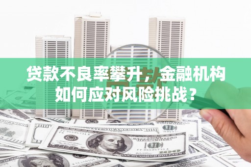 科尔沁左翼后旗贷款不良率攀升，金融机构如何应对风险挑战？