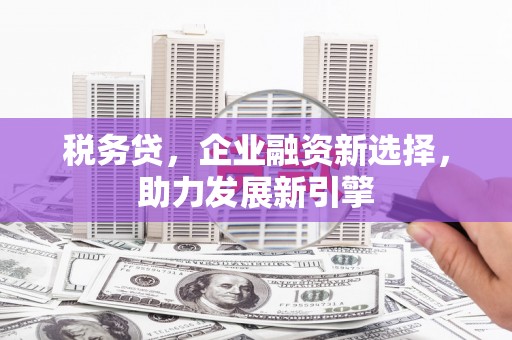 科尔沁左翼后旗税务贷，企业融资新选择，助力发展新引擎