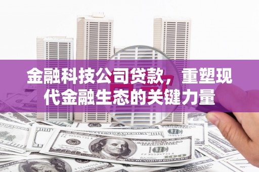 科尔沁左翼后旗金融科技公司贷款，重塑现代金融生态的关键力量