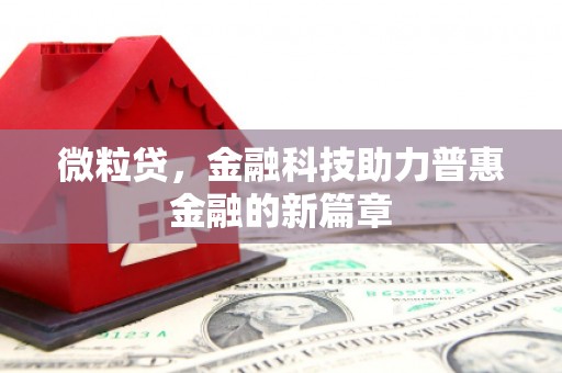 科尔沁左翼后旗微粒贷，金融科技助力普惠金融的新篇章