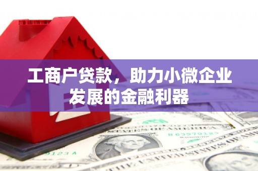 科尔沁左翼后旗工商户贷款，助力小微企业发展的金融利器