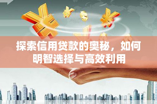 科尔沁左翼后旗探索信用贷款的奥秘，如何明智选择与高效利用