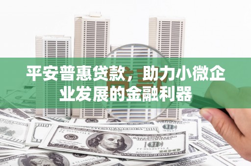 科尔沁左翼后旗平安普惠贷款，助力小微企业发展的金融利器